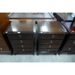 A pair of Stag Minstrel mahogany chests of drawers