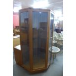 A Danish Komfort teak corner display cabinet