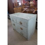 A Victorian painted pine chest of drawers