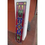 An Art Deco stained glass panel