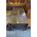 A George III oak Pembroke table, a/f