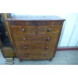 A Victorian mahogany bow front chest of drawers