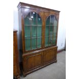 A George II style walnut side cabinet