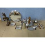 Assorted kitchenalia, plated ware, etc.