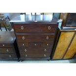 A Stag Minstrel mahogany chest of drawers