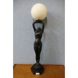 An Art Deco style figural table lamp