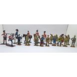 Nineteen military themed del Prado and Distler figures