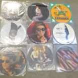 Fifteen picture disc 12" singles, including Eurythmics, Paul McCartney and The Damned