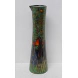 Anita Harris Art Pottery, a tall Chimney vase in the Bluebell Wood Design, signed in gold on the