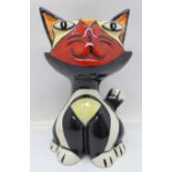 Lorna Bailey, 'Goggles the Cat', signed on the base, 13cm
