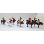 A Britains Toys Cenetary Series 00073 Mounted Band Of Lifeguards Set 1, one figure is missing an