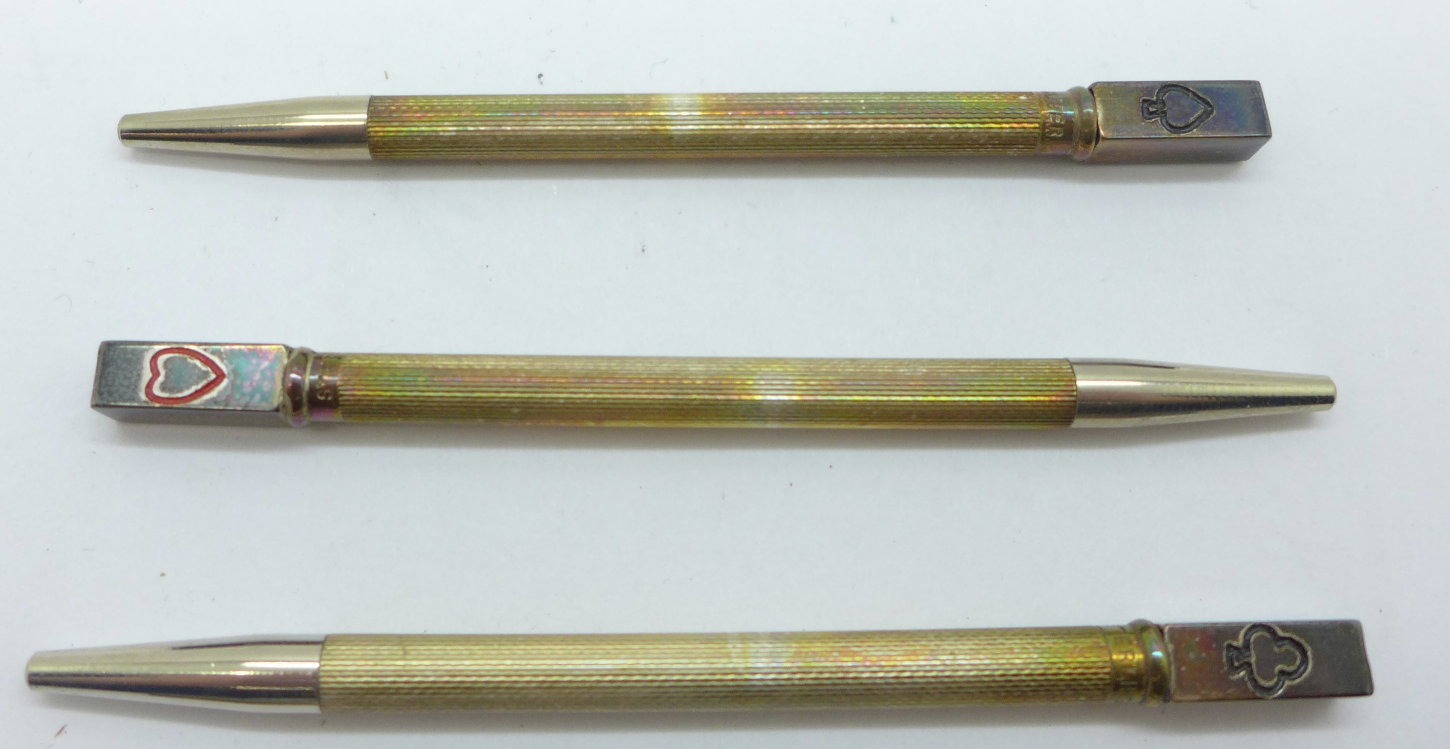 A cased set of four silver bridge pencils - Image 4 of 4