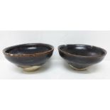 Two Chinese Song Dynasty dishes, 10cm a/f, chips to both rims