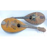 Two mandolins, one Thomson and one Stridente, Napoli