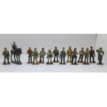 Fourteen WWII German soldier themed metal del Prado figures