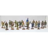 Nineteen WWII themed metal del Prado soldiers