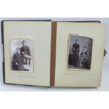 An album of cabinet cards and carte de visite