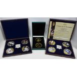 Three sets of limited edition Royal commemorative coins, cased
