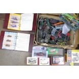 A collection of die-cast vehicles including Dinky and Corgi, some play worn, some boxed and Matchbox