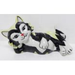 A Lorna Bailey 'Flora the Cat? figure, signed on the base, 15cm