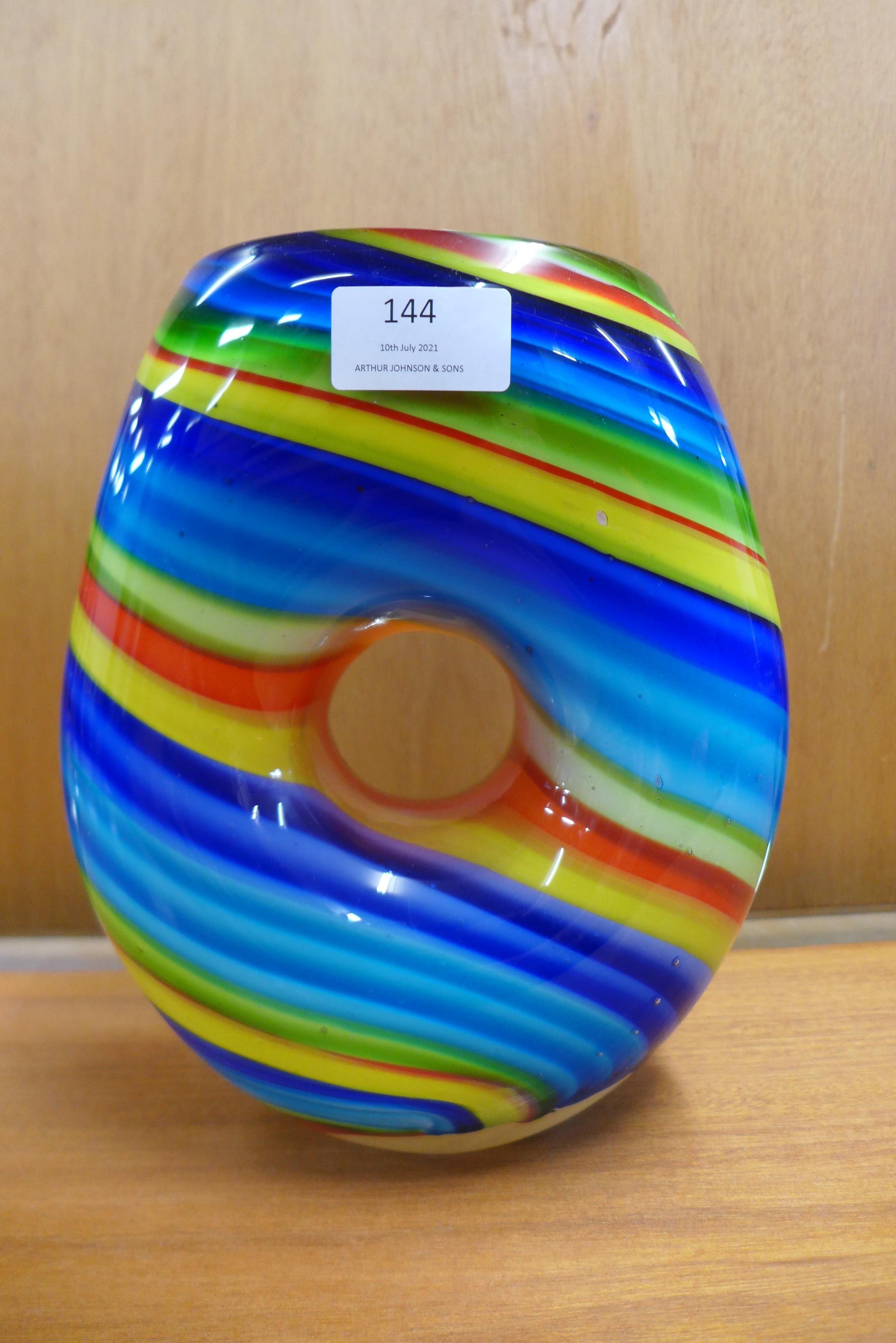 A studio glass vase