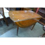 A George III Sheraton style inlaid satinwood Pembroke table