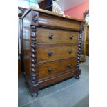 A Victorian Scottish mahogany chest of drawers