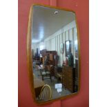 A teak framed mirror