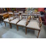 A set of eight Regency mahogany dining chairs