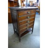 A Victorian mahogany music cabinet