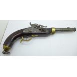 A 19th Century percussion pistol