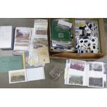 Railway related postcards, photographic slides, ephemera, etc. **PLEASE NOTE THIS LOT IS NOT