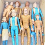 Ten 1960's Marx Johnny West Adventure Series family figures