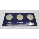 Coins; George VI 1951 Festival crown, Queen Elizabeth 1953 Coronation crown and Queen Elizabeth