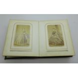 A Victorian carte de visite photograph album, (42)