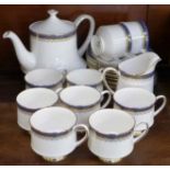 Royal Albert Sandringham teawares comprising twelve side plates, nine cups, a teapot and milk jug