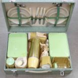 A mid 20th Century picnic hamper