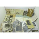Twenty-six WWII German photographs and twenty-five postcards, six letters and two Osterkommunion
