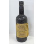 A bottle of Yates's Wine Lodge Crusted Port Wine, Manager of the Year 1992