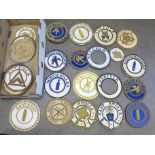 Twenty-six Masonic cloth badges