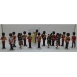 Fifteen metal Corgi Icon series military band themed figures