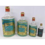 Four graduated bottles of No 4711 Echt Kolnisch Wasser Original eau de Cologne