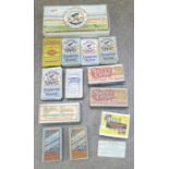 Assorted early/mid 20th Century cigarette and tobacco boxes including Players, all empty