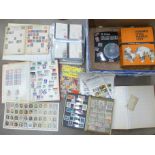 Four albums of stamps, postal history, Stanley Gibbons catalogue and other postal ephemera