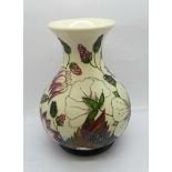 A Moorcroft Bramble Revisited vase by Alicia Amison, shape M1/6, 15cm