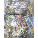 Two bags of fashion and costume jewellery