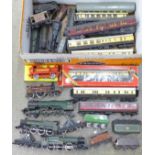 A collection of OO gauge model railway including locomotives, Budgie railway engine lacking one