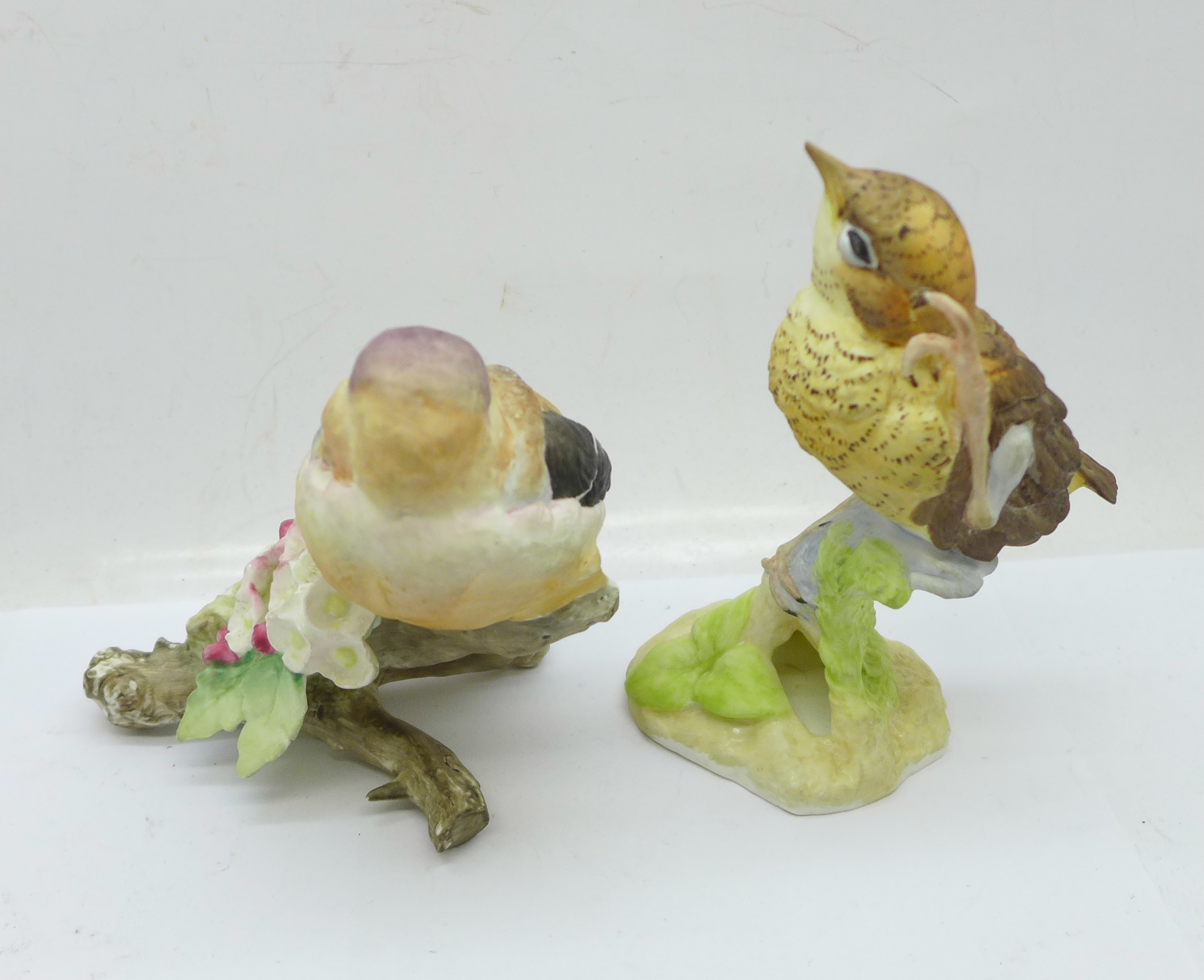 Two Royal Worcester birds; fledgling robin and fledgling bullfinch - Image 4 of 5