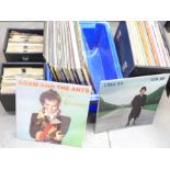 A box and a case of LP records and two boxes of 7" vinyl singles **PLEASE NOTE THIS LOT IS NOT