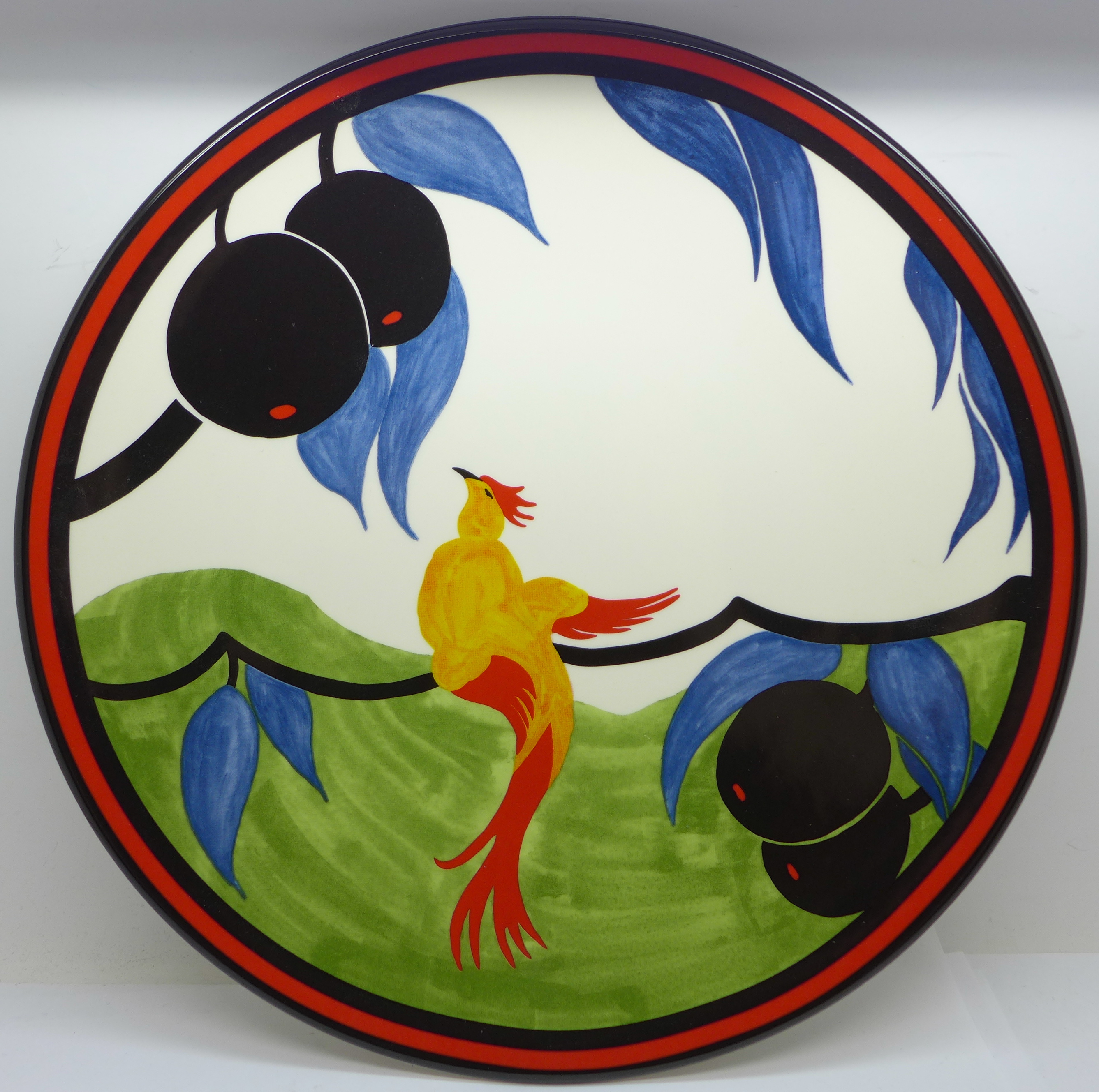 A Wedgwood Bradford Exchange Clarice Cliff Centenary Bird of Paradise plate, limited edition, with
